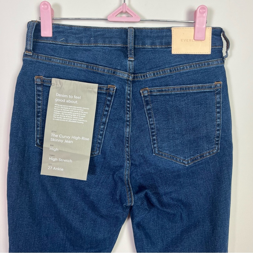 Everlane The Curvy High Rise Skinny Denim Jeans New Women Size 27 Preppy Work - Picture 4 of 7